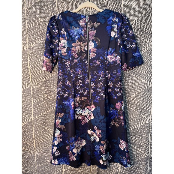 Betsey Johnson Navy Floral Print Dress Size 4 - Picture 3 of 8